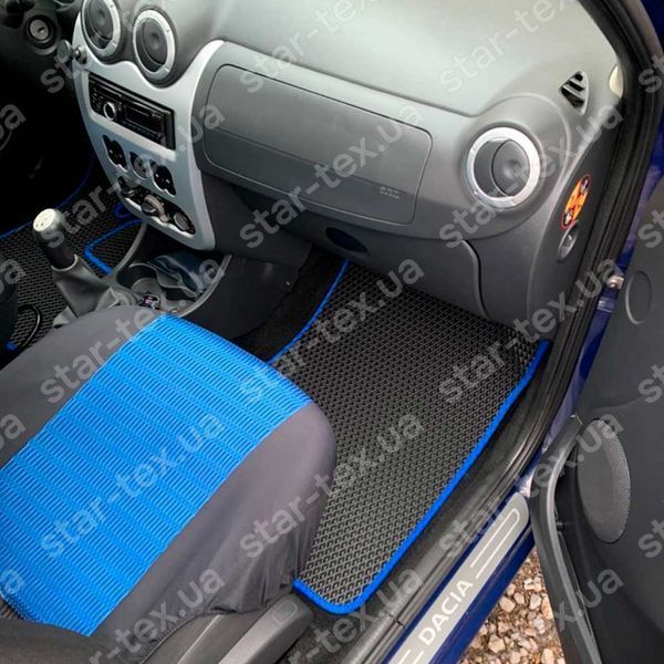 Комплект ковриков в салон на Dacia Sandero I (2008 - 2012) EVA/Ромб Черный/Черный 16263-01-21-41 фото 3