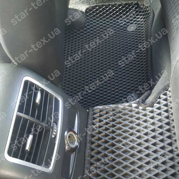Комплект ковриков EVA/Ромб в салон на Audi A6 C6 (2004 - 2008) седан Черный/Черный 10095-01-21-41 фото 7