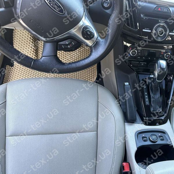 Комплект ковриков в салон на Ford Focus EV (2011 - 2018) EVA/Ромб Черный/Черный 13517-01-21-41 фото 3