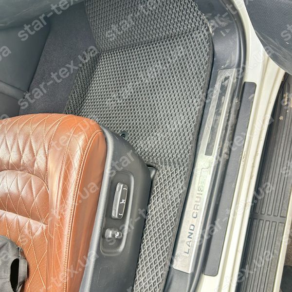 Комплект килимків EVA/Ромб до салону на Toyota Land Cruiser 200 (2015 - 2021) Чорний/Чорний 17344-01-21-41 зображення 6