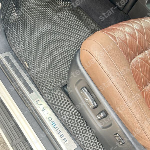Комплект килимків EVA/Ромб до салону на Toyota Land Cruiser 200 (2015 - 2021) Чорний/Чорний 17344-01-21-41 зображення 3