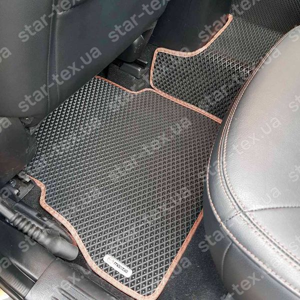 Комплект килимків до салону на Mazda CX-5 II (KF) (2016 - 2025) USA EVA/Ромб Чорний/Чорний 13785-01-21-41 зображення 4