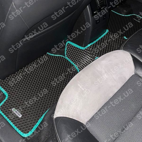 Комплект килимків до салону на Skoda Octavia A5 (2004 - 2013) EVA/Ромб Чорний/Чорний 15761-01-21-41 зображення 8