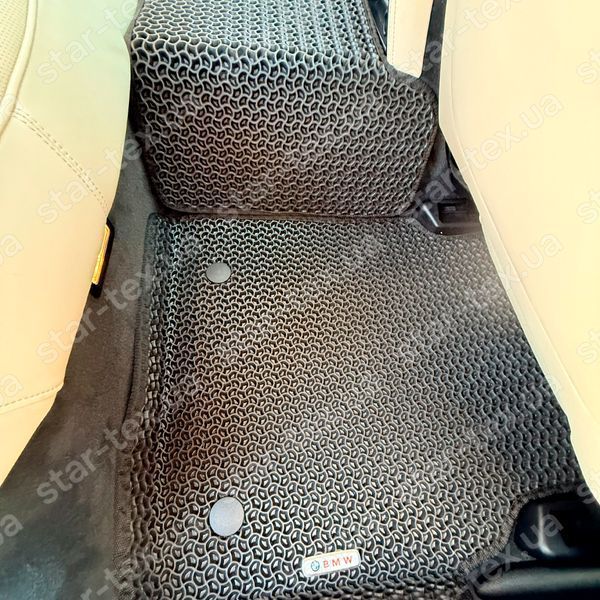 Комплект килимків EVA/Ромб до салону на BMW 7-Series F02 (2008 - 2015) Чорний/Чорний 13342-01-21-41 зображення 5