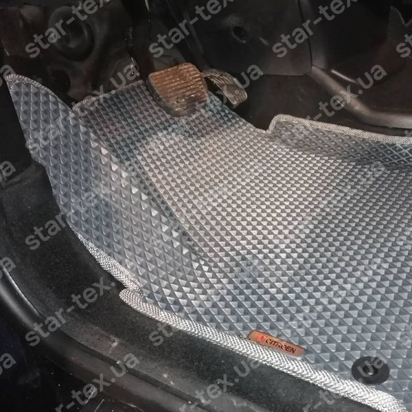 Комплект килимків EVA/Ромб до салону на Citroen C4 Grand Picasso I (2006 - 2010) Чорний/Чорний 13441-01-21-41 зображення 11